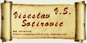 Višeslav Sotirović vizit kartica